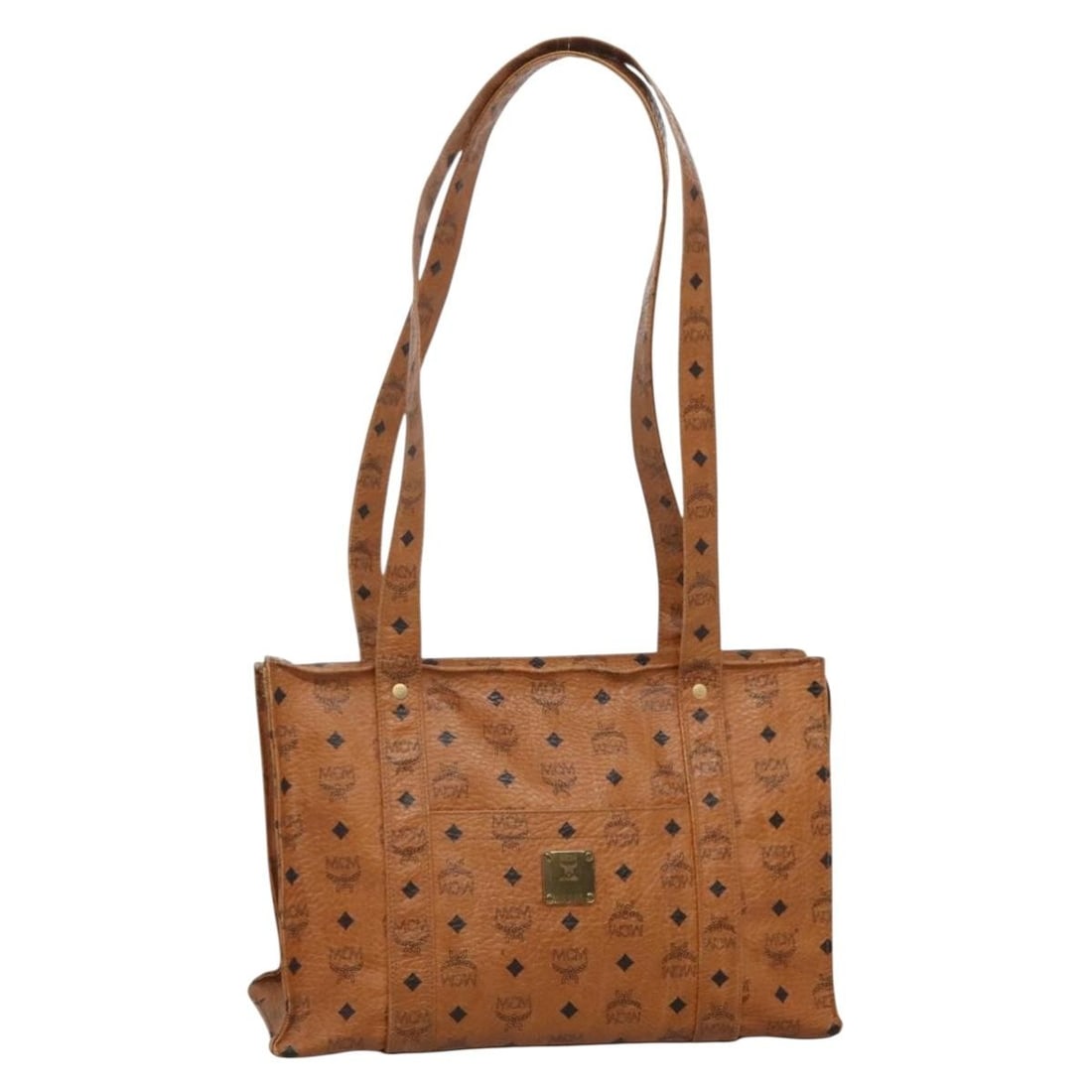 MCM Logogram Vicetos Shoulder Bag Brown PVC Leather Made in Germany (1 of 18)