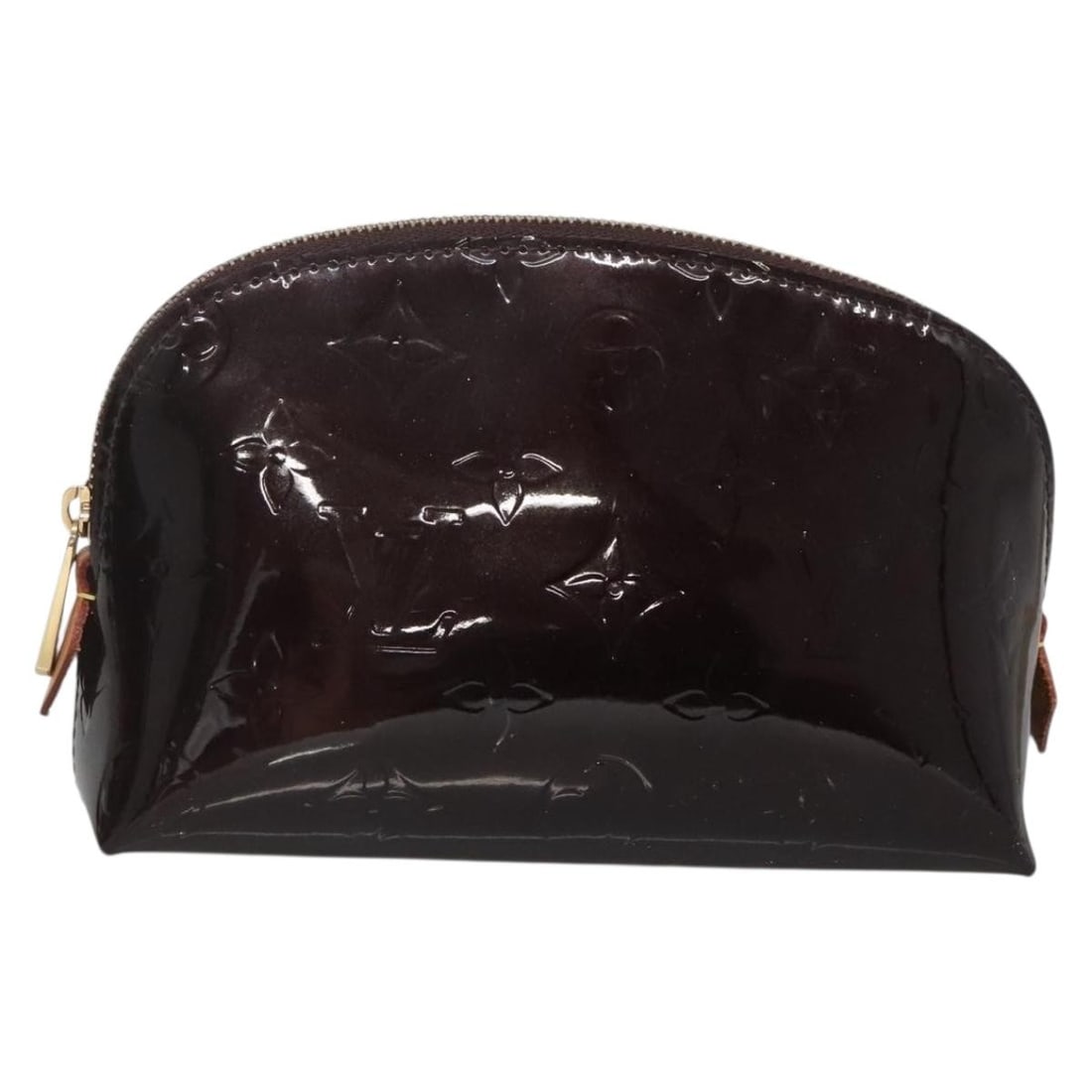 LOUIS VUITTON Monogram Vernis Cosmetic Pouch PM Amarante M91495 Authentic (1 of 18)