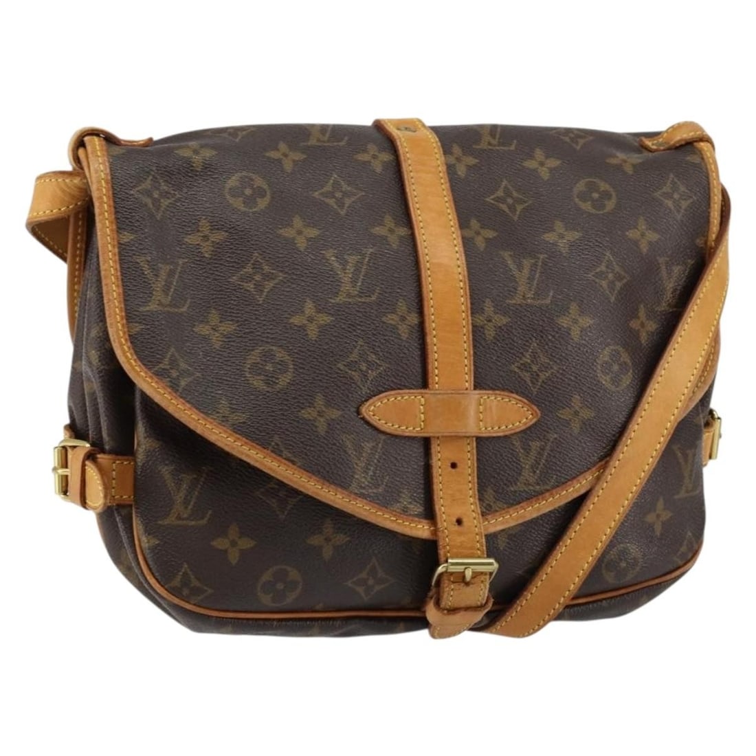 LOUIS VUITTON Monogram Saumur 30 Shoulder Bag M42256 Auth: LOUIS VUITTON Monogram Saumur 30 Shoulder Bag M42256 Auth Presenting the LOUIS VUITTON Monogram Saumur 30 Shoulder Bag, a timeless piece crafted in France. This stylish shoulder bag features the iconi