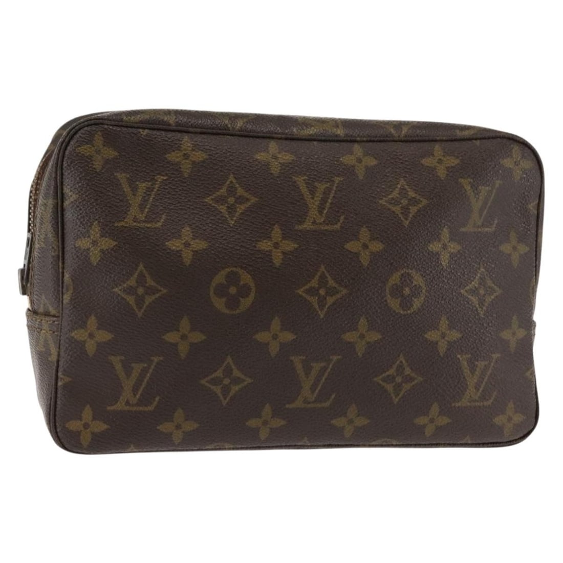 LOUIS VUITTON Monogram Trousse Toilette 23 Clutch Bag M47524 Authentic: LOUIS VUITTON Monogram Trousse Toilette 23 Clutch Bag M47524 Authentic This authentic LOUIS VUITTON Monogram Trousse Toilette 23 Clutch Bag (M47524) showcases the iconic Monogram Canvas exterior, maki