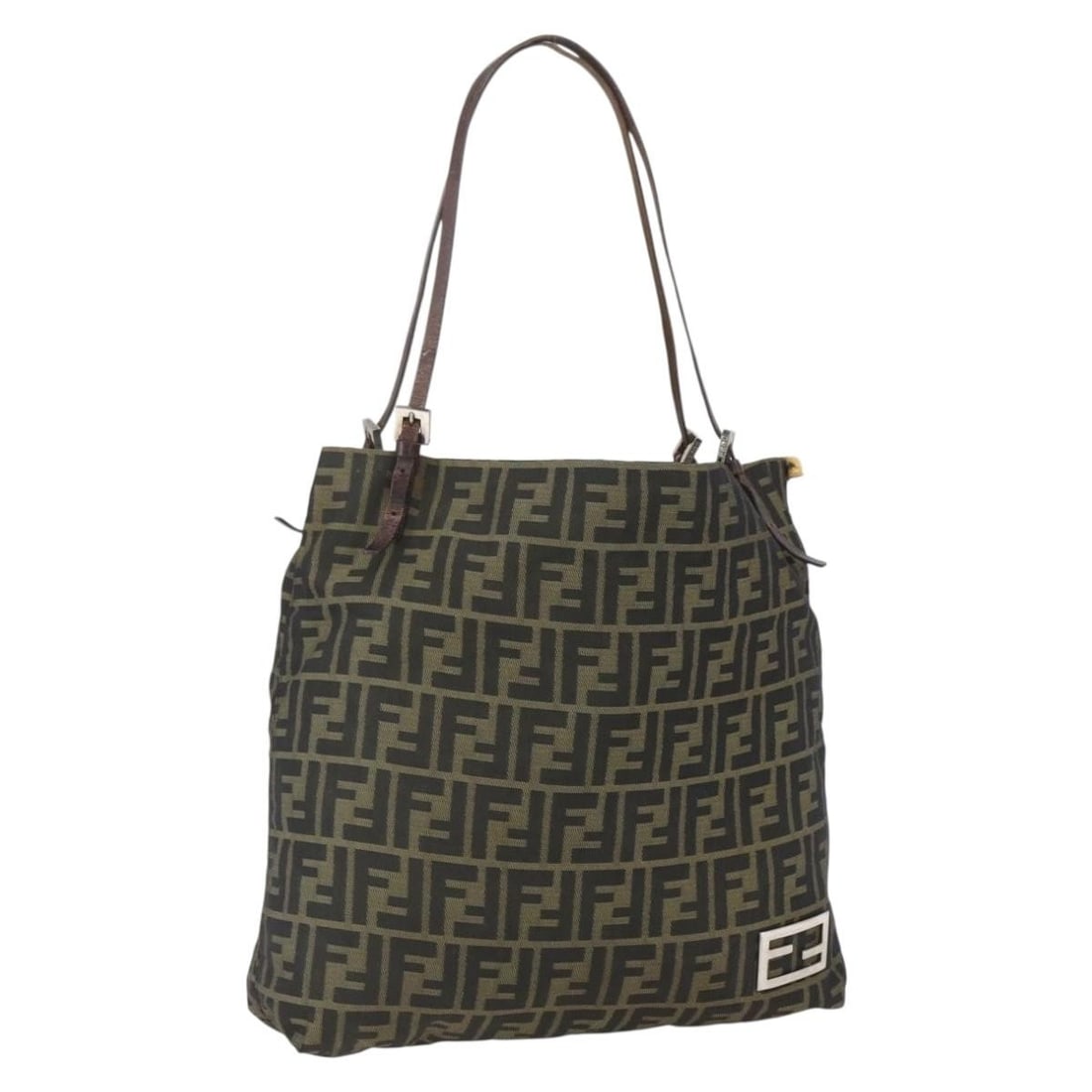 Black Brown Zucca Canvas Tote by Fendi Italy (1 of 18)