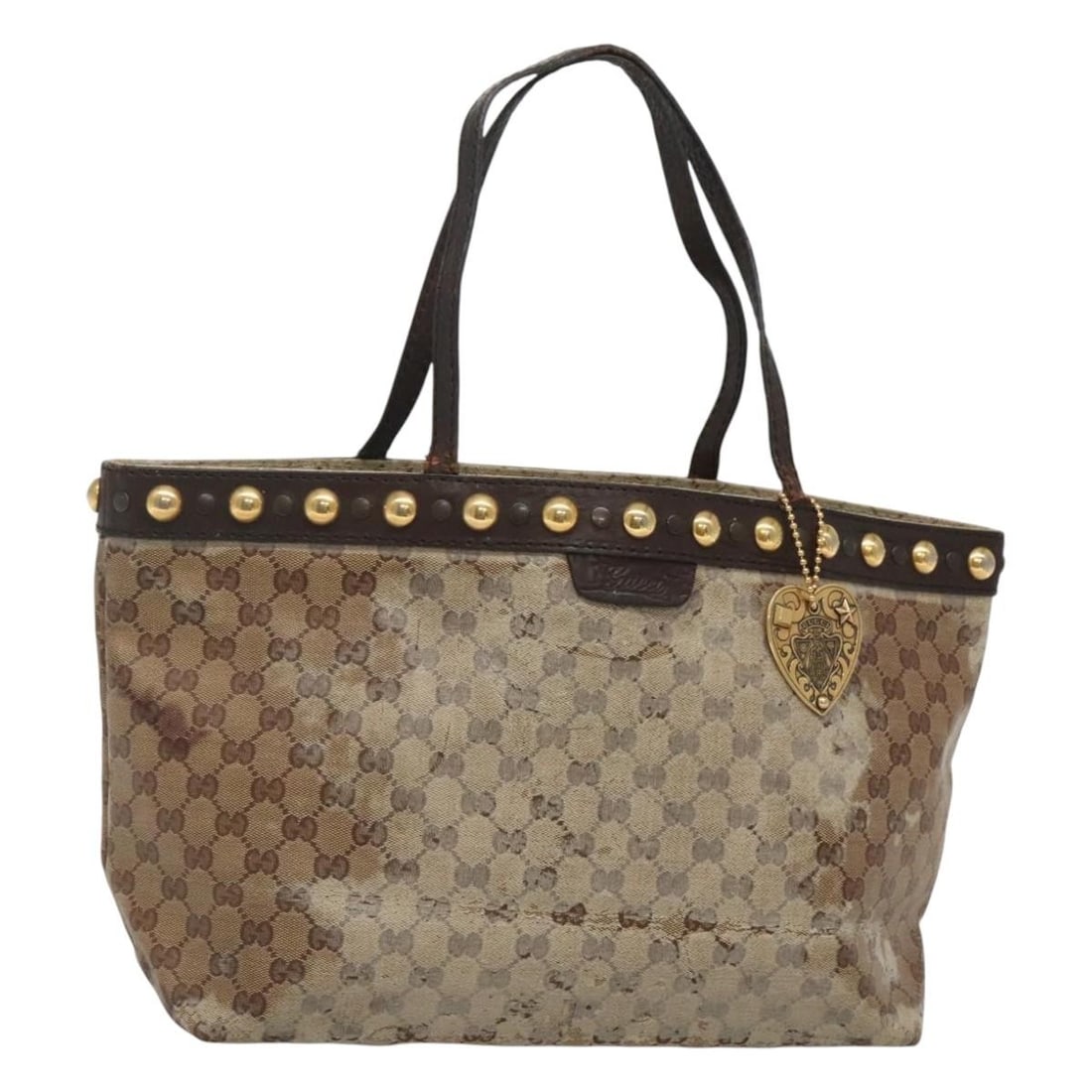 GUCCI GG Crystal Tote Bag Beige Coated Canvas Made in Italy 207291: GUCCI GG Crystal Tote Bag Beige Coated Canvas Made in Italy 207291 This authentic GUCCI GG Crystal Tote Bag is a stylish and functional accessory, perfect for daily use. Crafted from durable coated ca