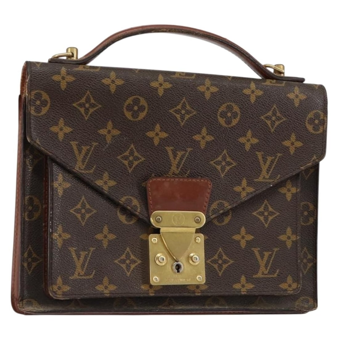 LOUIS VUITTON Monceau 28 Hand Bag M51185 Monogram Canvas Auth (1 of 18)