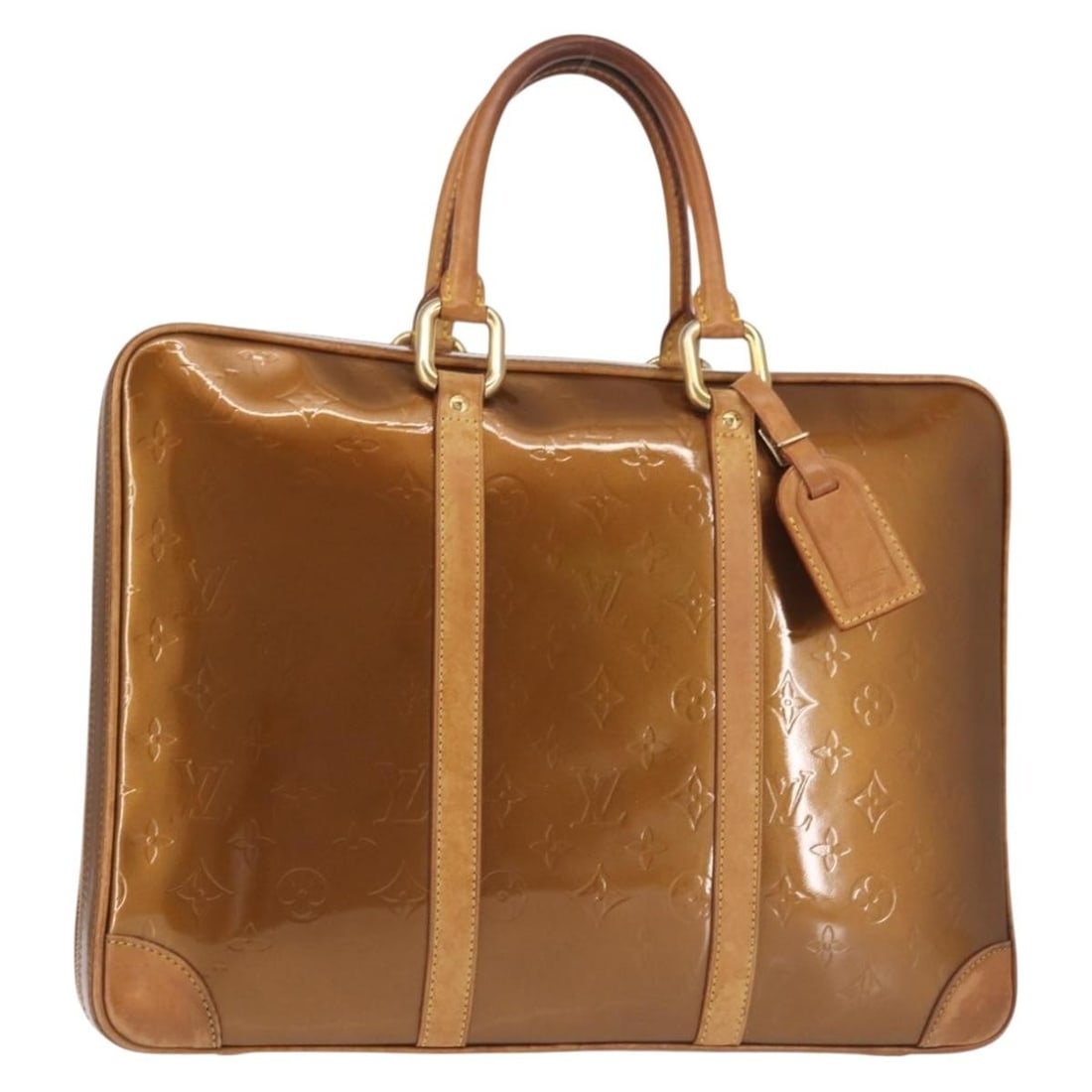 LOUIS VUITTON Monogram Vernis Van Damme Hand Bag Bronze M91125 Authentic: LOUIS VUITTON Monogram Vernis Van Damme Hand Bag Bronze M91125 Authentic This LOUIS VUITTON Monogram Vernis Van Damme Hand Bag is a stunning accessory crafted from high-quality patent leather in a lux