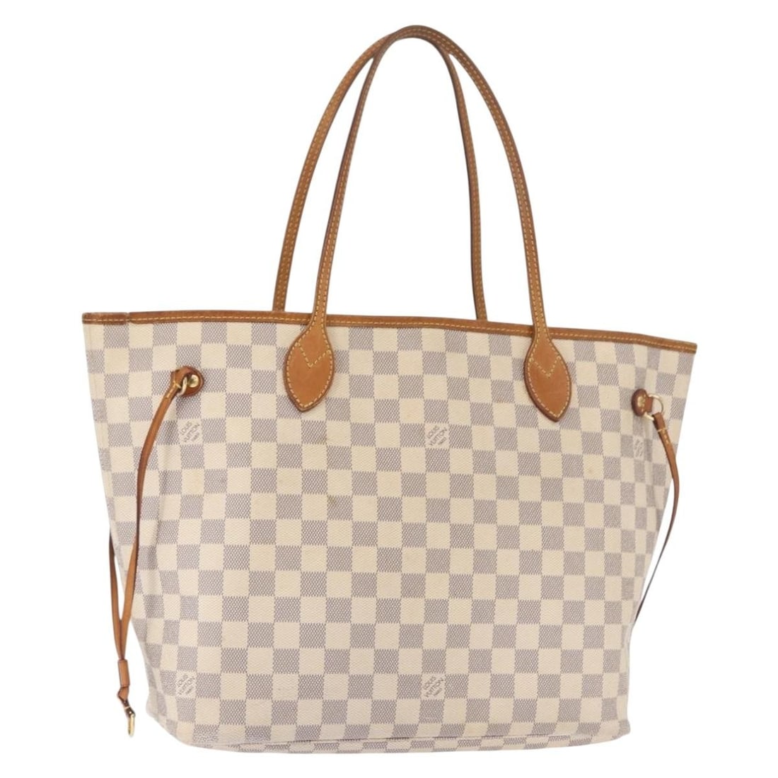 LOUIS VUITTON Damier Azur Neverfull MM Tote Bag N41605 Auth (1 of 18)