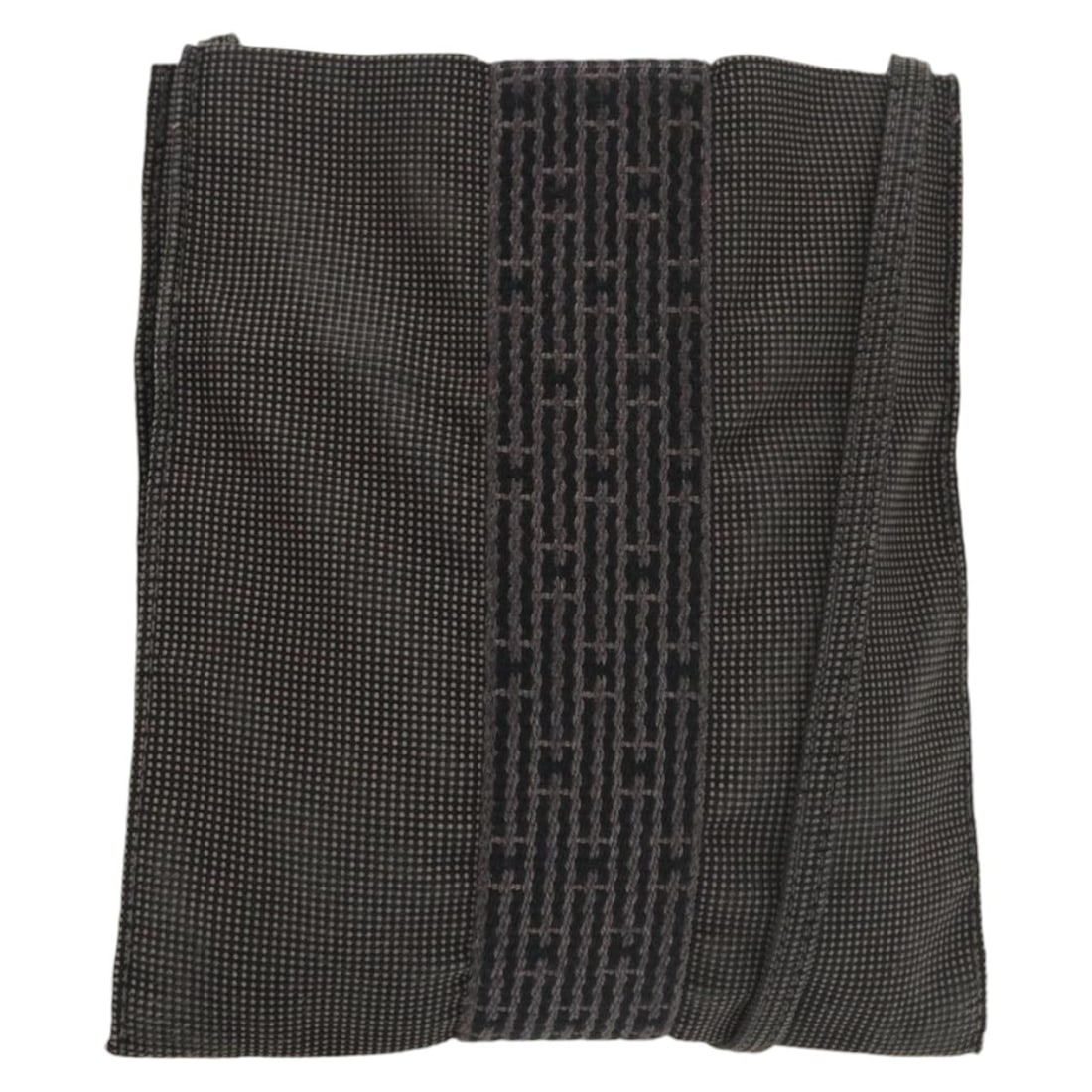 HERMES Gray Canvas Shoulder Pouch Authentic France (1 of 18)