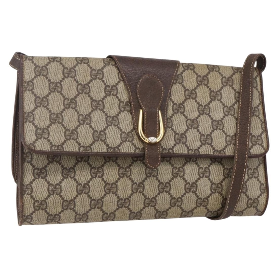 GUCCI GG Supreme PVC Shoulder Bag Beige Gold 904 02 050 Auth Italy (1 of 18)