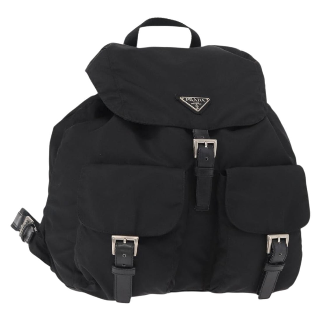 Black Nylon BA9398 Backpack by Prada with Silver Accents (1 of 18)