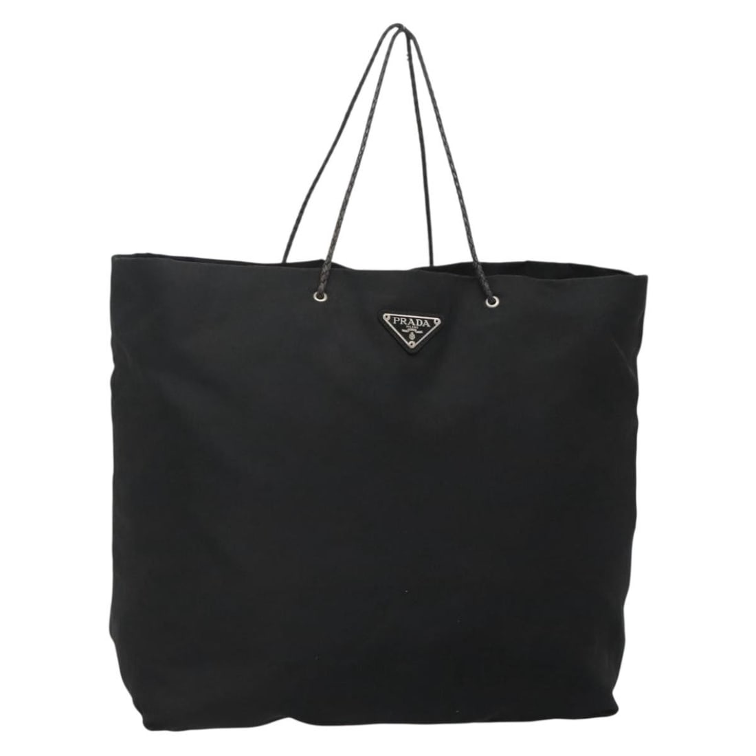 PRADA Black Silver Nylon Tote Bag Authentic Made in Italy (1 of 18)