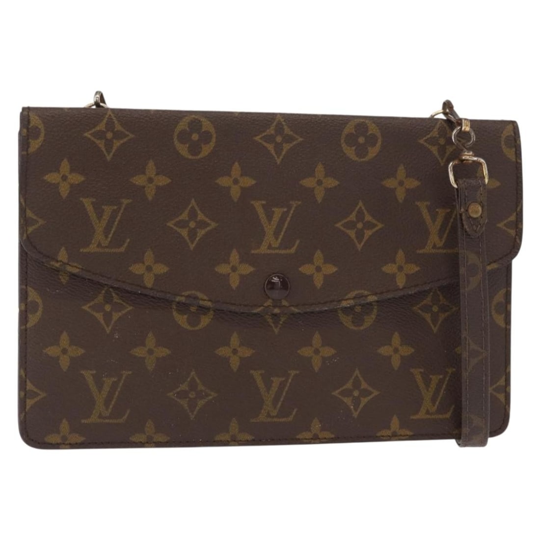 LOUIS VUITTON Monogram Double Rabat Shoulder Bag M51815 Auth France: LOUIS VUITTON Monogram Double Rabat Shoulder Bag M51815 Auth France This authentic LOUIS VUITTON Monogram Double Rabat Shoulder Bag is a stylish accessory crafted from durable Monogram Canvas, showcas