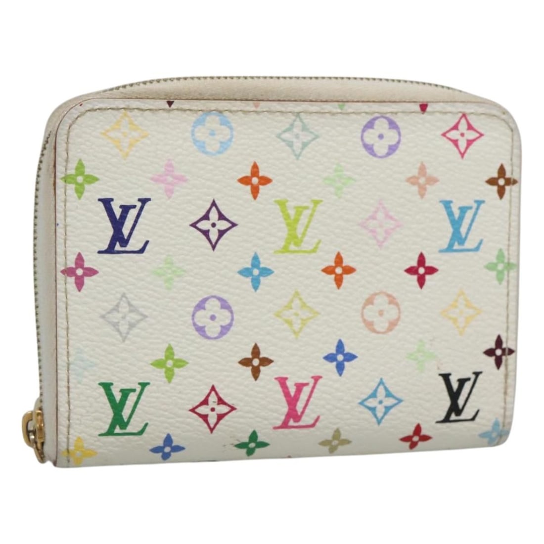 Louis Vuitton Monogram Multicolor Zippy Coin Purse White M93741 Authenticated: Louis Vuitton Monogram Multicolor Zippy Coin Purse White M93741 Authenticated This Louis Vuitton Monogram Multicolor Zippy Coin Purse is a stylish accessory crafted from Monogram Multicolor Canvas in