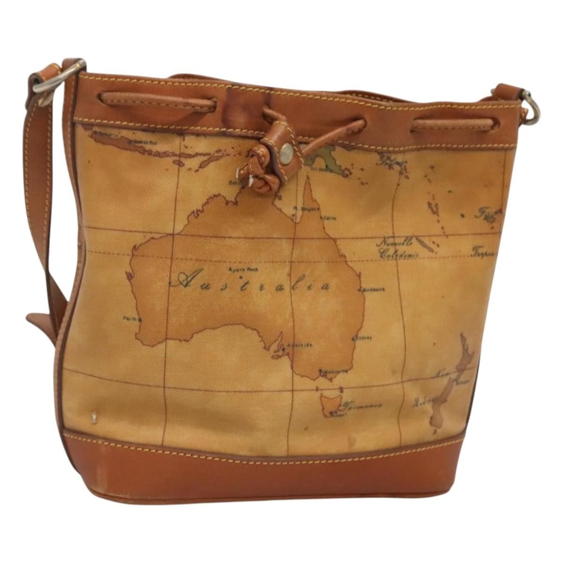 PRIMA CLASSE Beige Gold Leather Shoulder Bag Made in Italy (1 of 18)