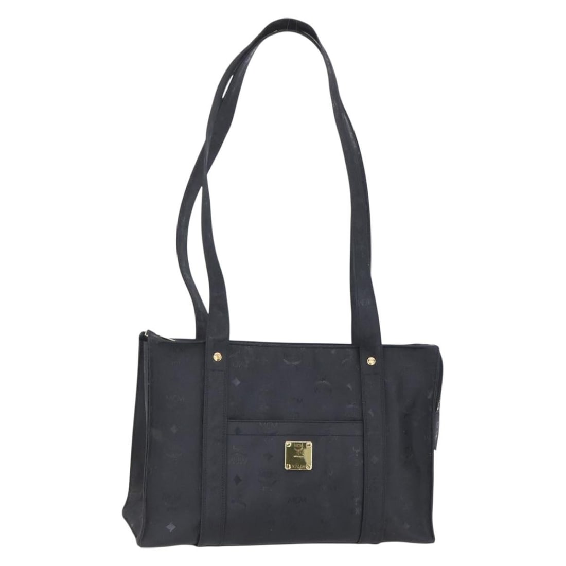 MCM Vicetos Logogram Shoulder Bag PVC Black Gold Made in Germany (1 of 18)