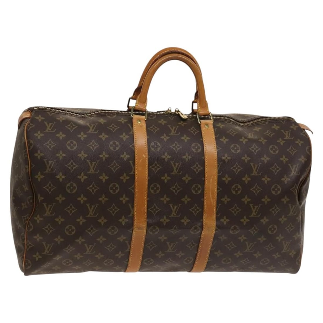 LOUIS VUITTON Monogram Keepall 55 Boston Bag M41424 Authenticated (1 of 18)