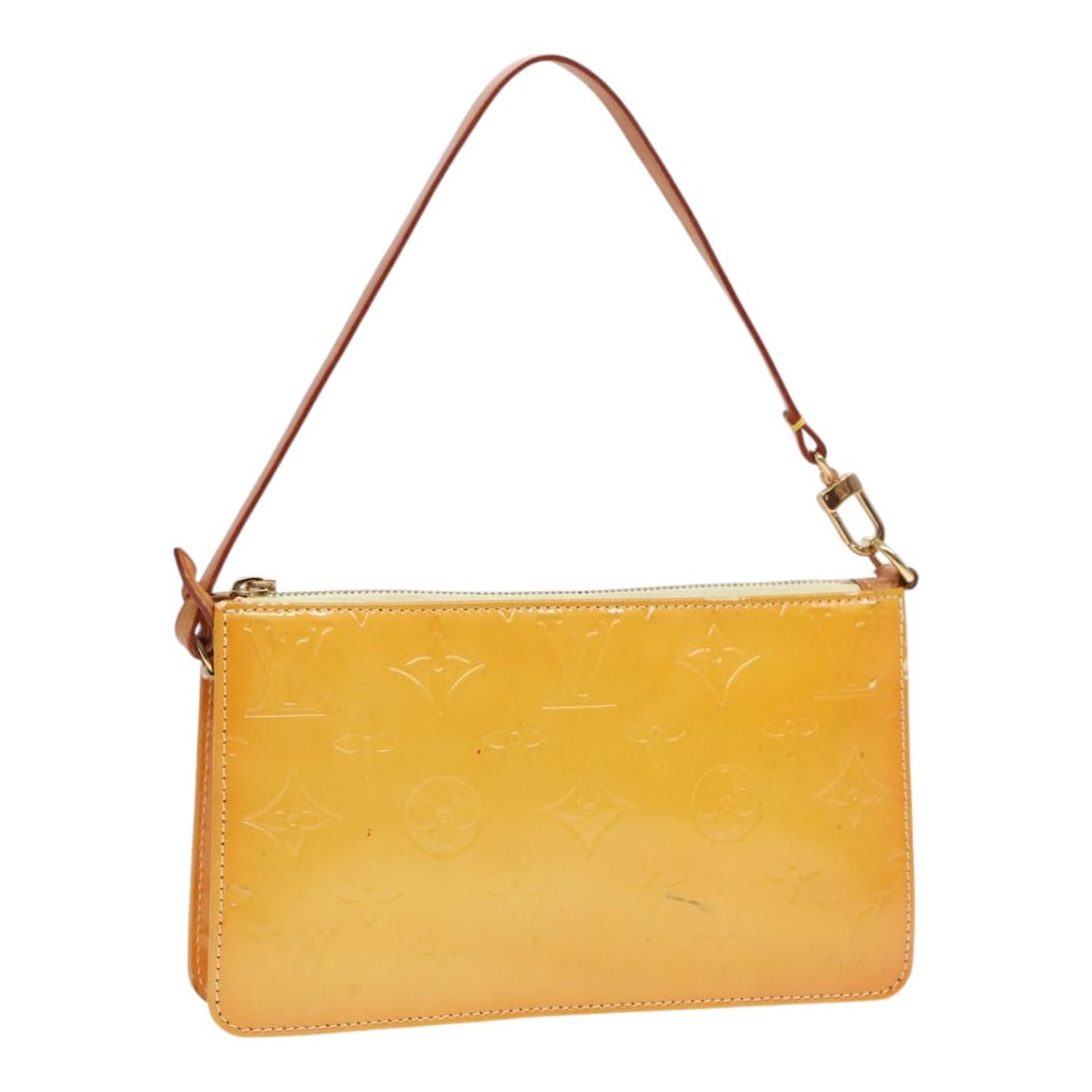 LOUIS VUITTON Vernis Lexington Lime Yellow Accessory Pouch M91058 Auth: LOUIS VUITTON Vernis Lexington Lime Yellow Accessory Pouch M91058 Auth This stylish Louis Vuitton Vernis Lexington Accessory Pouch in a vibrant lime yellow is crafted from high-quality patent leather.