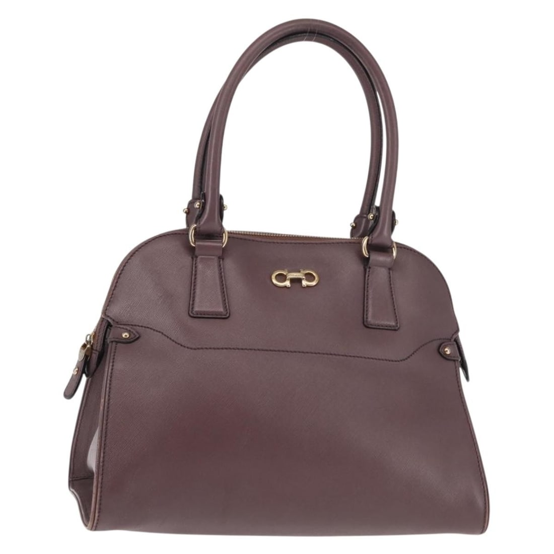 Salvatore Ferragamo Gancini Purple Leather Hand Bag Authenticated (1 of 18)