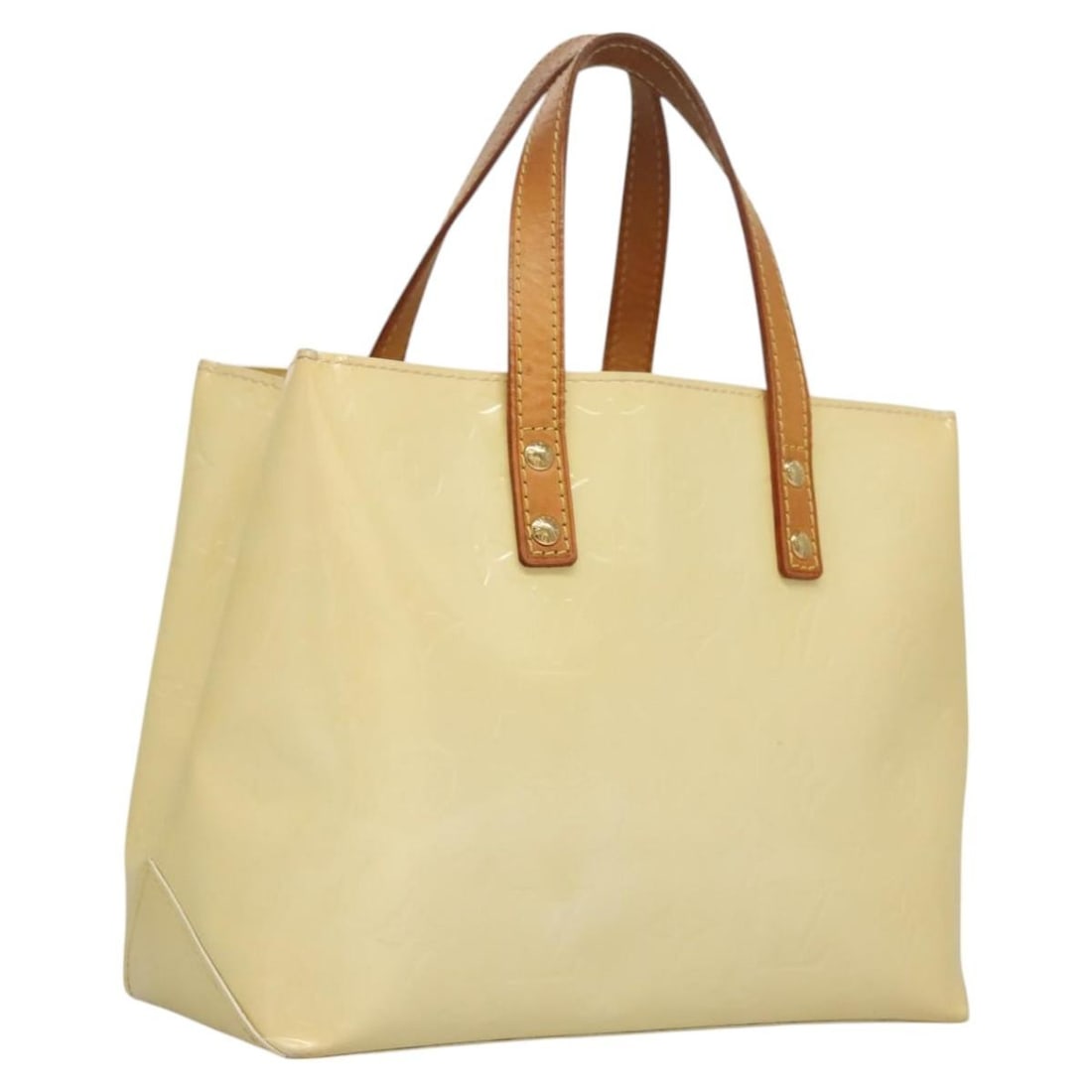 LOUIS VUITTON Monogram Vernis Reade PM Hand Bag Perle M91336 Auth (1 of 18)