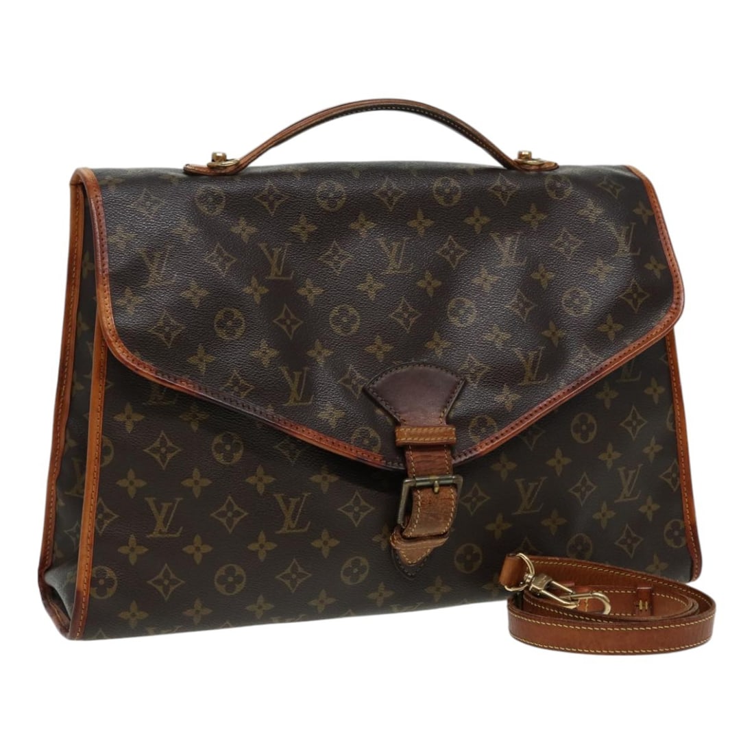 LOUIS VUITTON Monogram Beverly Hand Bag M51120 with Shoulder Strap: LOUIS VUITTON Monogram Beverly Hand Bag M51120 with Shoulder Strap Experience the elegance of the LOUIS VUITTON Monogram Beverly Hand Bag, a versatile accessory that can be used as a handbag or should