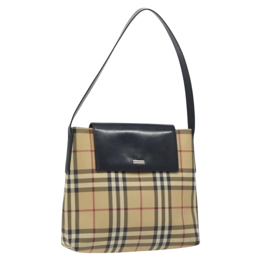 Authentic Burberry Nova Check Beige Shoulder Bag PVC Italy BA3536 (1 of 18)