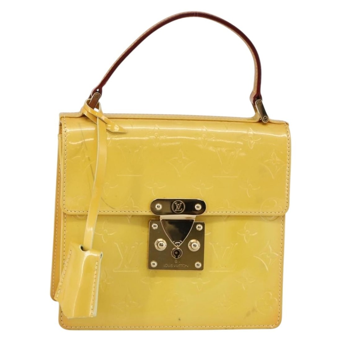 LOUIS VUITTON Monogram Vernis Spring Street Handbag Lime Yellow M91068 Auth: LOUIS VUITTON Monogram Vernis Spring Street Handbag Lime Yellow M91068 Auth Discover the stylish LOUIS VUITTON Monogram Vernis Spring Street Bag in a vibrant lime yellow. This chic handbag is made fro