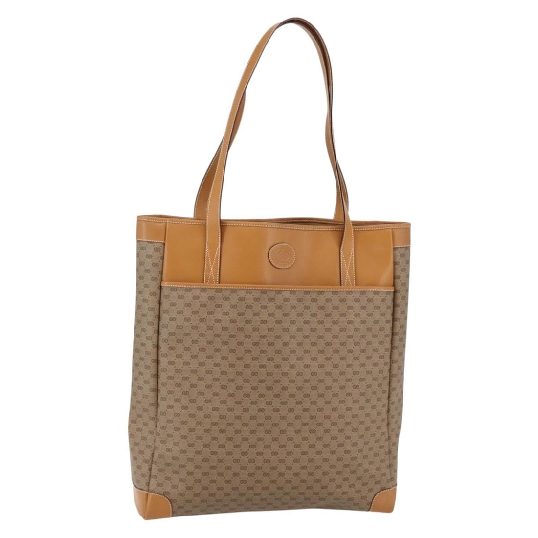 GUCCI Micro GG Supreme Tote Bag Beige Gold PVC 002 123 0135 Auth (1 of 18)