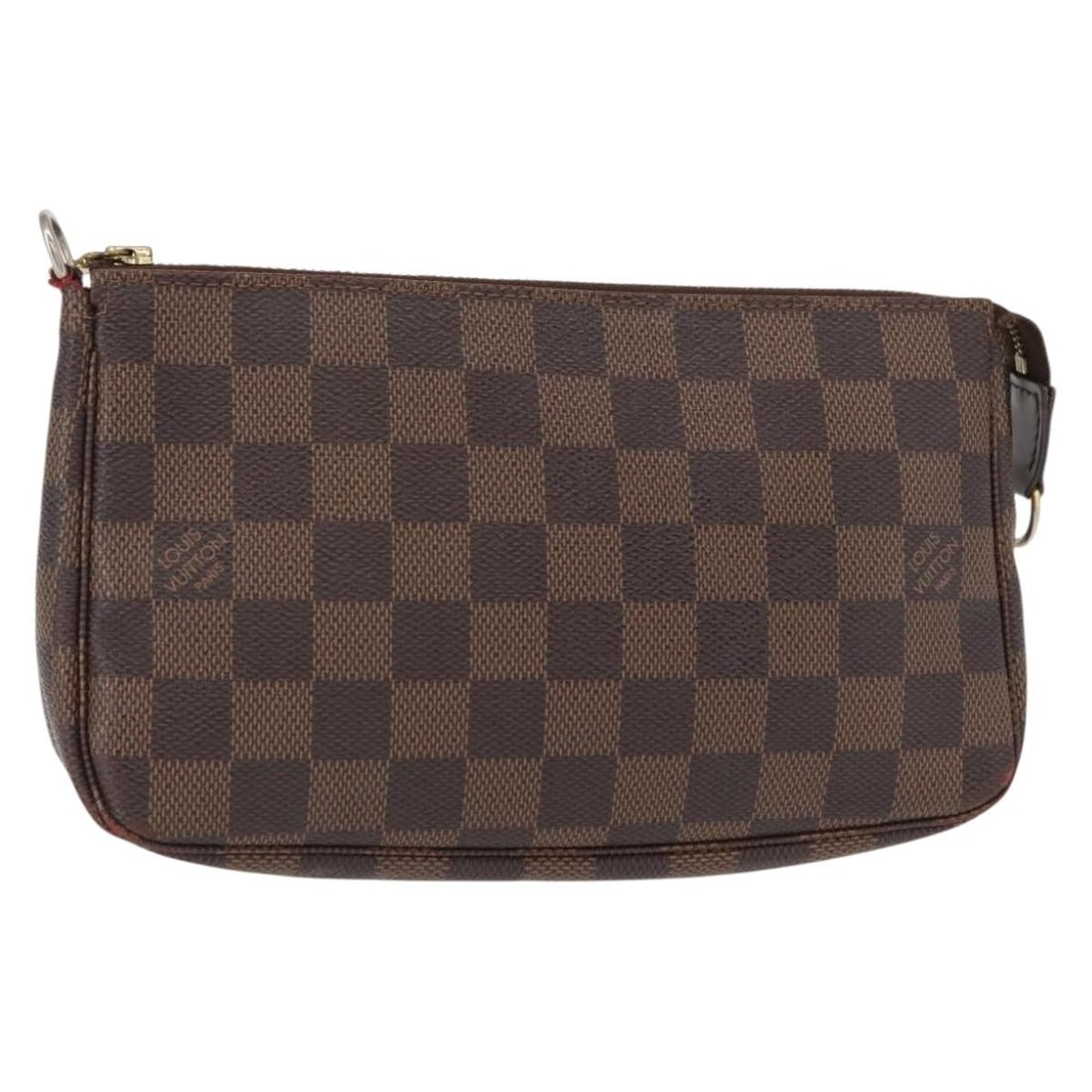 LOUIS VUITTON Damier Ebene Pouch N41206 Auth Spain: LOUIS VUITTON Damier Ebene Pouch N41206 Auth Spain Presenting the LOUIS VUITTON Damier Ebene Pochette Accessoires Pouch, a stylish accessory crafted from premium Damier Ebene canvas. This pouch featur