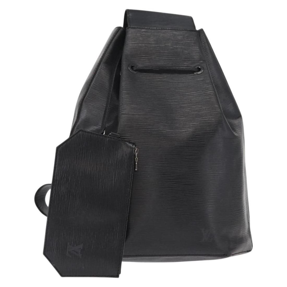 LOUIS VUITTON M80153 Epi Leather Black Shoulder Bag with Pouch: LOUIS VUITTON M80153 Epi Leather Black Shoulder Bag with Pouch This authentic Louis Vuitton Epi Sac A Dos Shoulder Bag combines style and functionality, crafted from durable Epi leather in a classic b