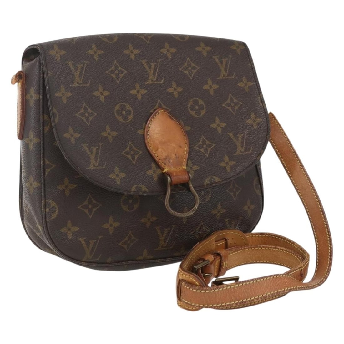 Louis Vuitton Saint Cloud GM Monogram Canvas Shoulder Bag M51242 France: Louis Vuitton Saint Cloud GM Monogram Canvas Shoulder Bag M51242 France This Louis Vuitton Monogram Saint Cloud GM Shoulder Bag, model M51242, is crafted from signature Monogram Canvas and features an