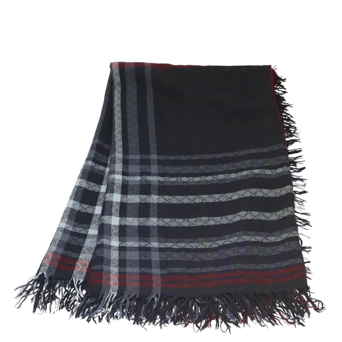 GUCCI Navy Wool Stole Made in Italy 51.2in (1 of 12)