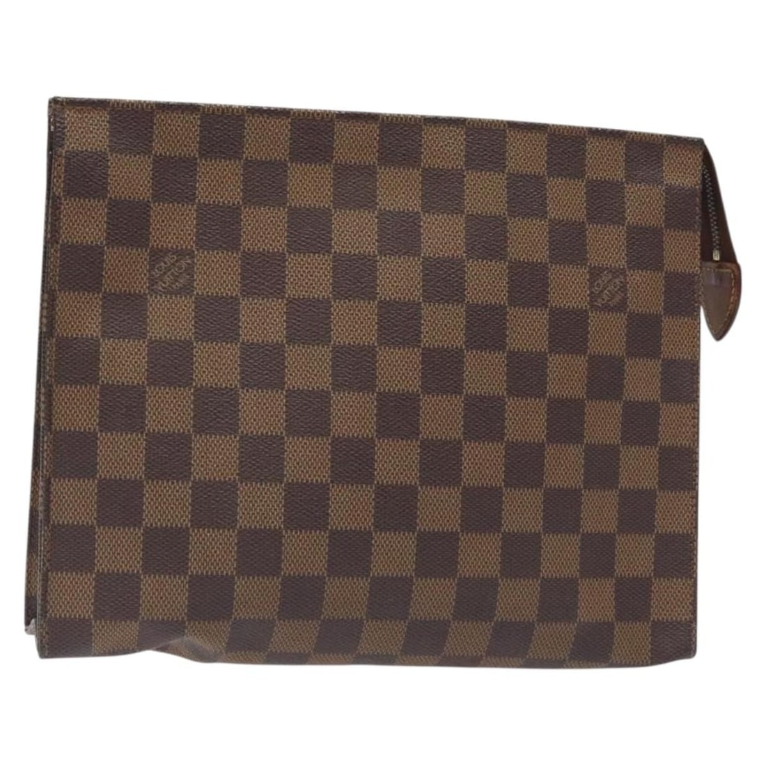 LOUIS VUITTON Damier Ebene Poche Toilette 26 Pouch N47543 Auth France: LOUIS VUITTON Damier Ebene Poche Toilette 26 Pouch N47543 Auth France This authentic LOUIS VUITTON Damier Ebene Poche Toilette 26 Pouch is a stylish and practical accessory crafted from durable Damier