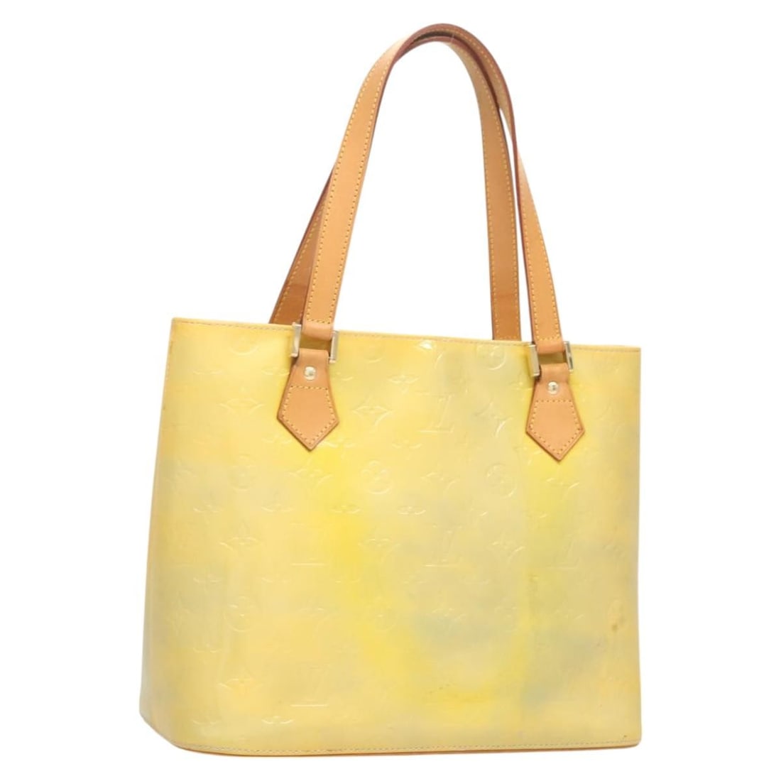 LOUIS VUITTON Monogram Vernis Houston Hand Bag Gris M91053 Patent Leather: LOUIS VUITTON Monogram Vernis Houston Hand Bag Gris M91053 Patent Leather This LOUIS VUITTON Monogram Vernis Houston Hand Bag in Gris is a stylish addition to your collection. Made from high-quality p