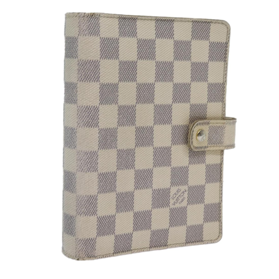 LOUIS VUITTON Damier Azur Day Planner Cover R20707 Made in France: LOUIS VUITTON Damier Azur Day Planner Cover R20707 Made in France This LOUIS VUITTON Damier Azur Agenda MM Day Planner Cover is a stylish and functional accessory crafted from Damier Azur canvas. Feat