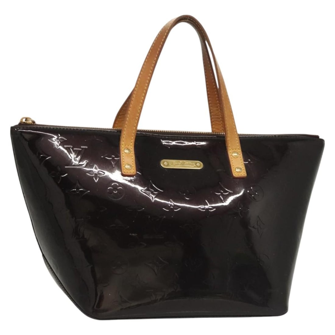 LOUIS VUITTON Monogram Vernis Bellevue PM Hand Bag Amarante M93585 Auth: LOUIS VUITTON Monogram Vernis Bellevue PM Hand Bag Amarante M93585 Auth This Louis Vuitton Monogram Vernis Bellevue PM Hand Bag in Amarante showcases a stylish and elegant design crafted from high-qua