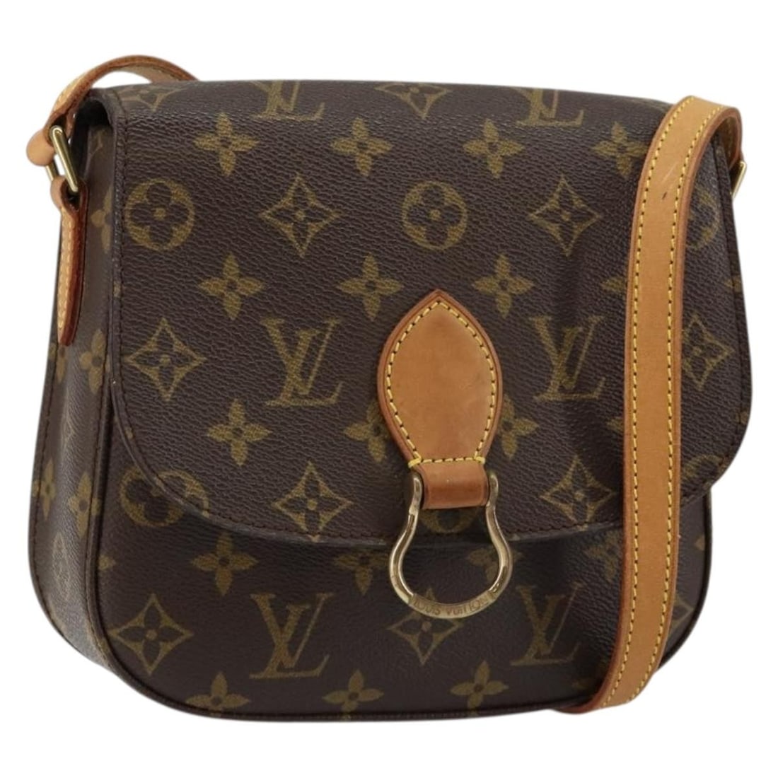 LOUIS VUITTON Monogram Saint Cloud MM Shoulder Bag M51243 Made in France (1 of 18)