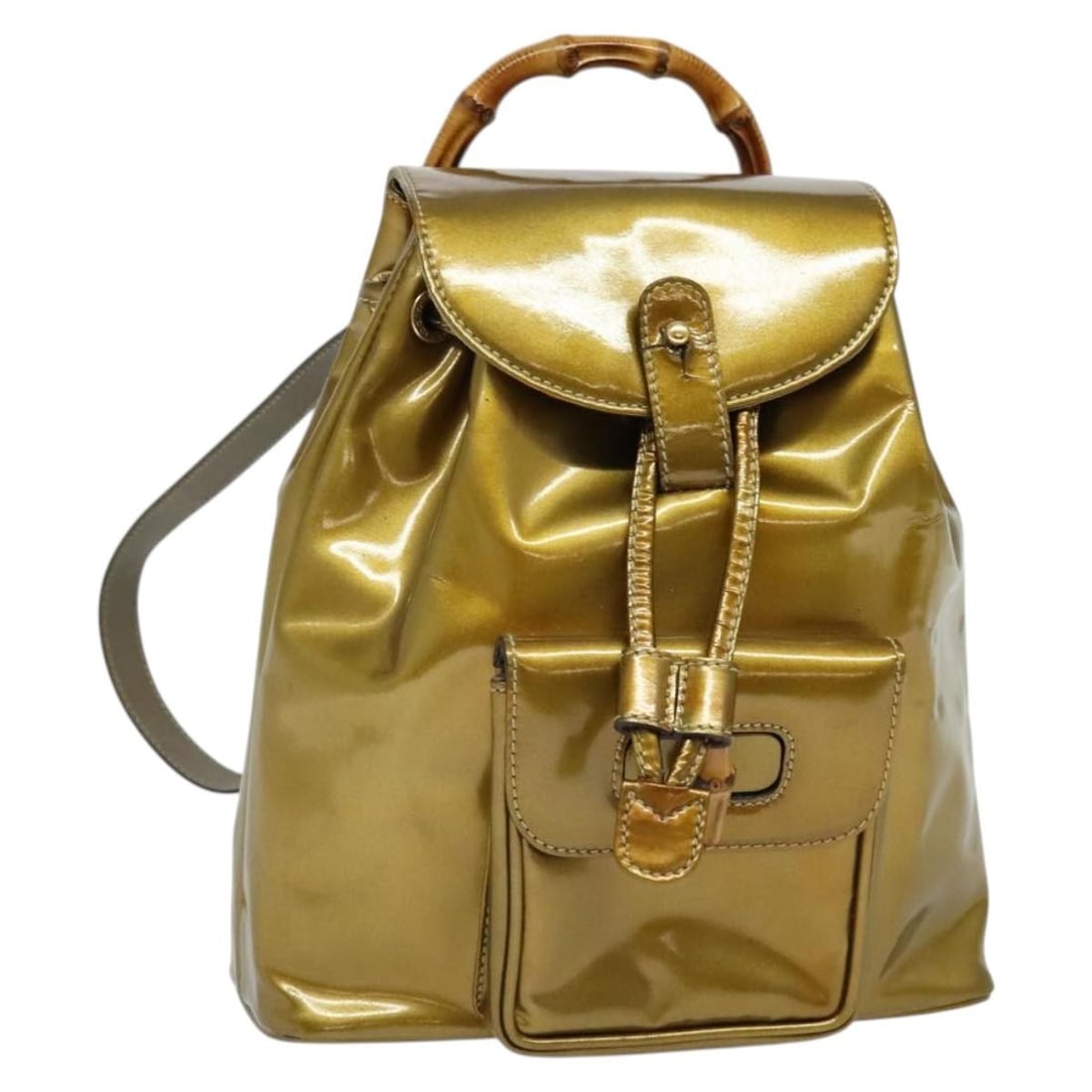 GUCCI Bamboo Gold Enamel Backpack 003 1705 0030 Authentic Italy (1 of 18)