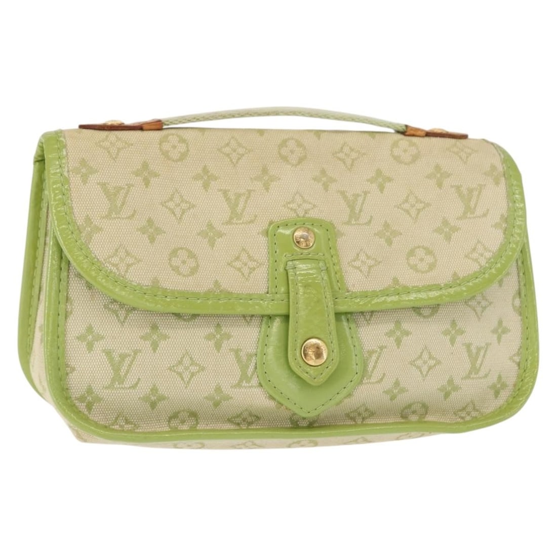 LOUIS VUITTON Almond Green Mini Trousse Marie Pouch M92935 Auth: LOUIS VUITTON Almond Green Mini Trousse Marie Pouch M92935 Auth This authentic LOUIS VUITTON Mini Mini Trousse Marie Kate Pouch in Almond Green is crafted from Monogram Mini Canvas. Measuring approxim