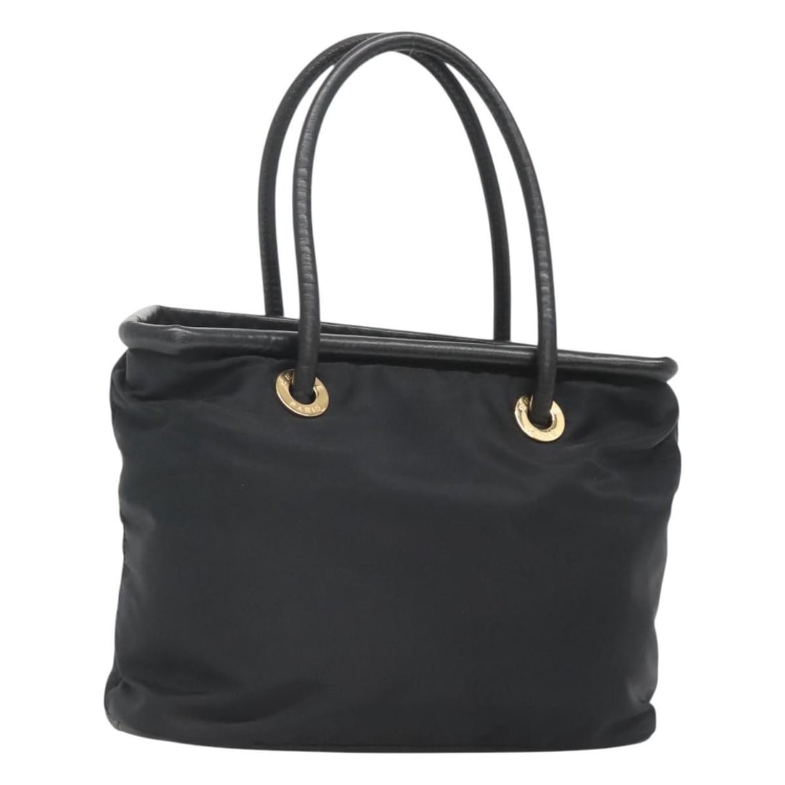 CELINE Black Nylon Tote Bag with Gold Hardware Made in Italy (1 of 18)