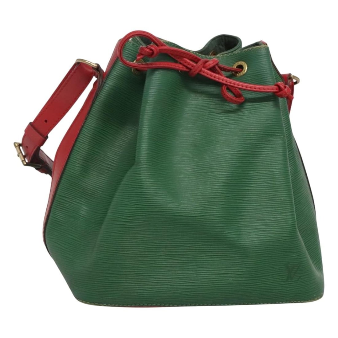 Louis Vuitton Epi Petit Noe Bicolor Shoulder Bag Green Red M44147 (1 of 18)