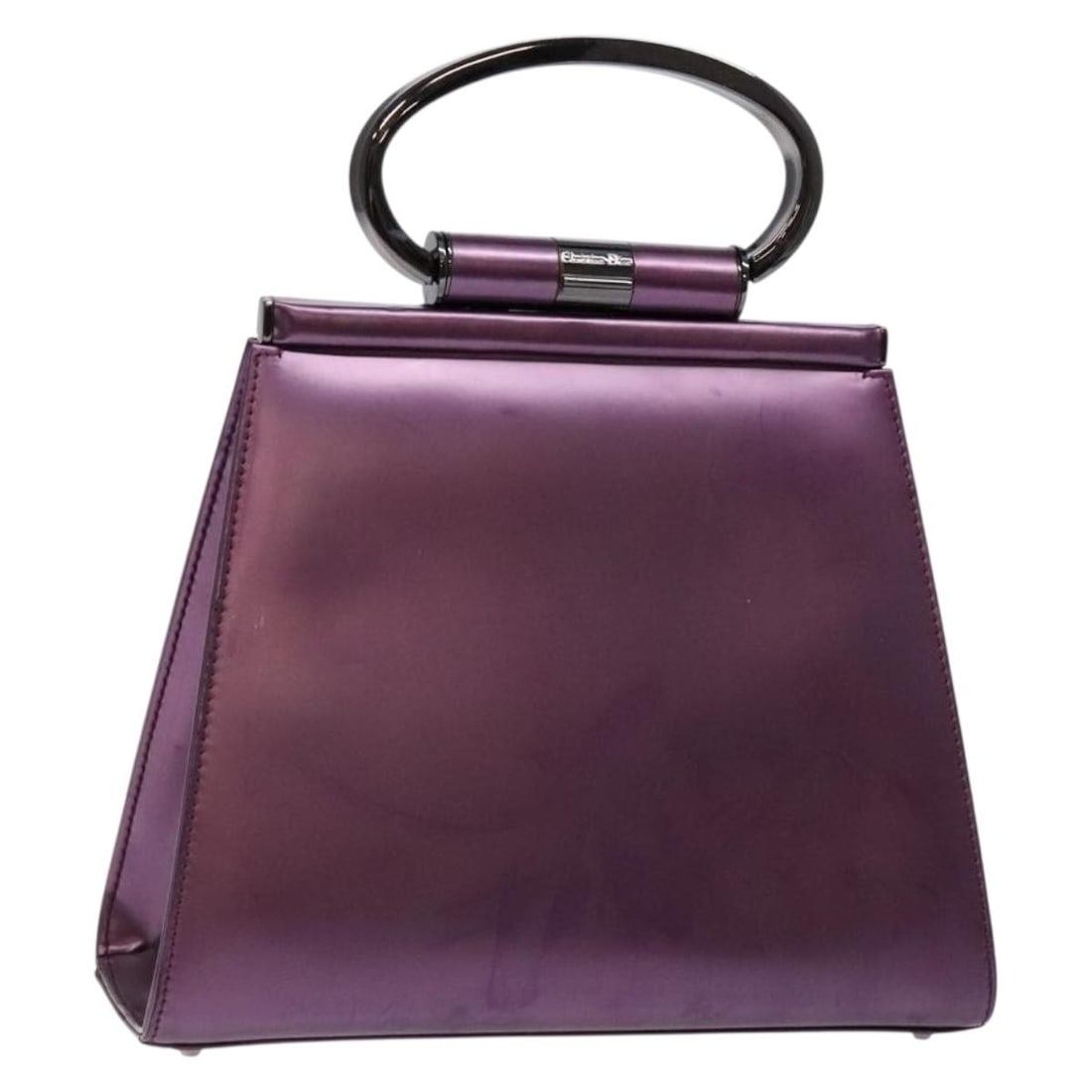 Christian Dior Purple Patent Leather Hand Bag Auth 138811 Italy (1 of 18)