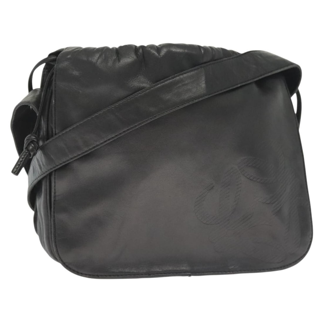 LOEWE Anagram Shoulder Bag Leather Black Gold Made in Spain (1 of 18)