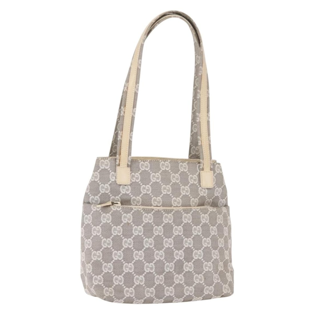 GUCCI GG Canvas Tote Bag Gray 002 1075 Authentic Italy: GUCCI GG Canvas Tote Bag Gray 002 1075 Authentic Italy Discover the timeless elegance of this GUCCI GG Canvas Tote Bag in a sophisticated gray hue. Crafted in Italy, this stylish tote features a durab
