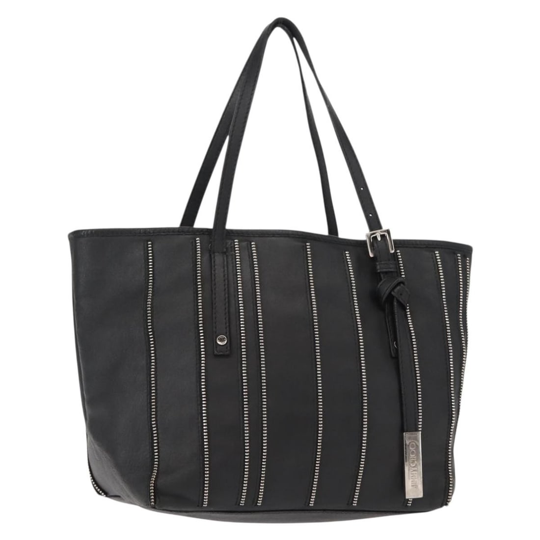 Jimmy Choo Gold Silver Leather Tote Bag BA7361 Italy (1 of 18)