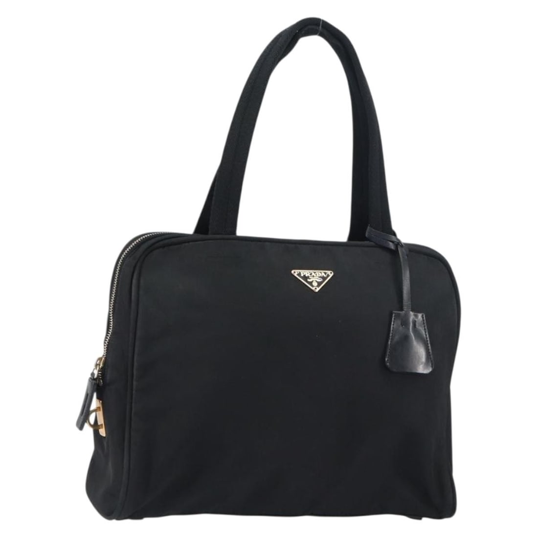 PRADA Black Gold Nylon Tote Bag Authentic 156177 Italy (1 of 18)