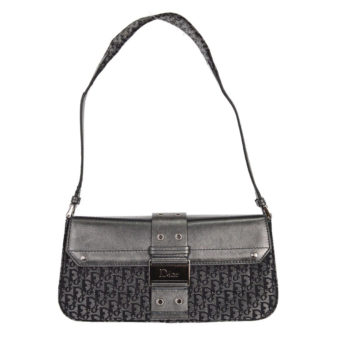 Dior Street Chic Trotter Black Canvas Leather Small Shoulder Bag BOB0033 (1 of 6)