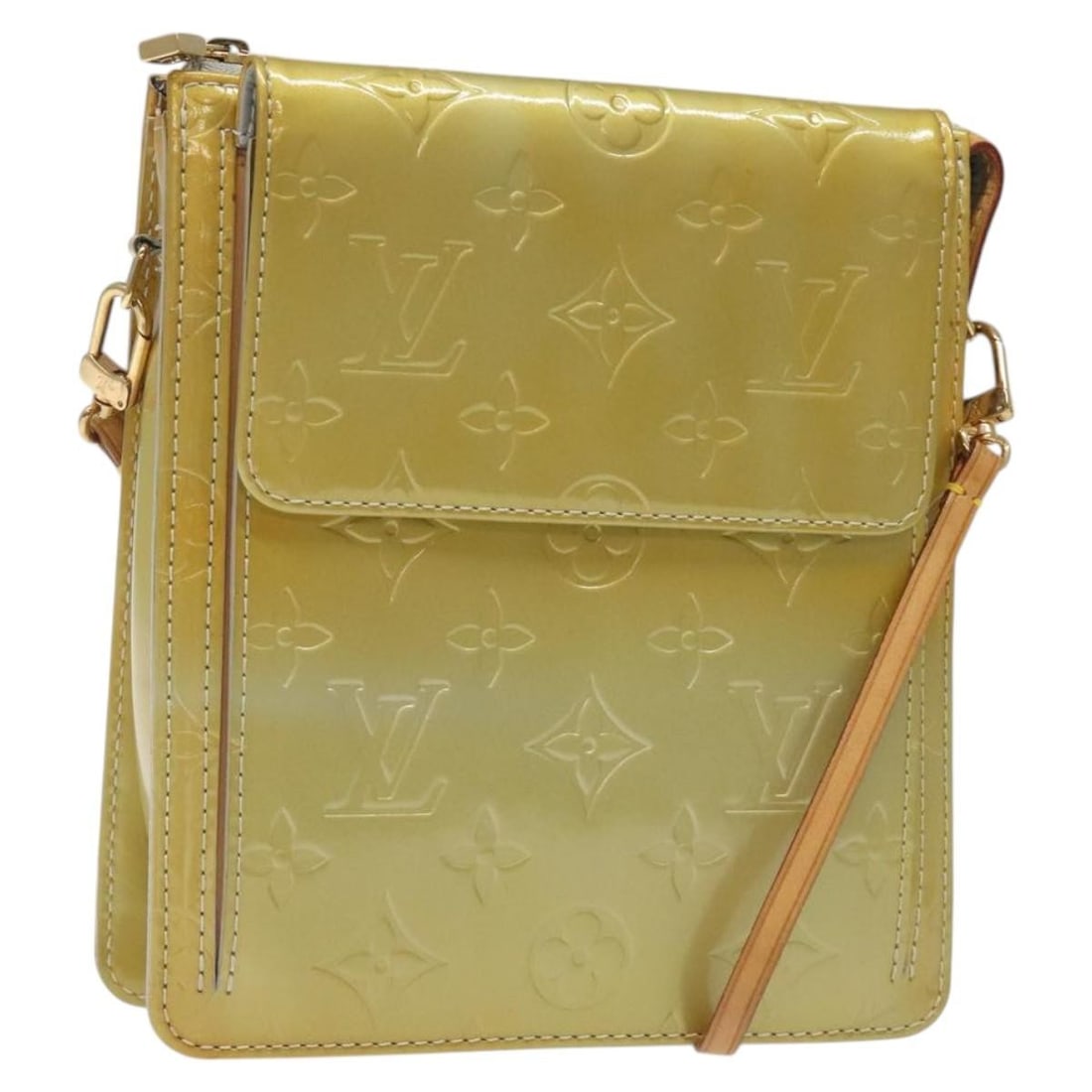 LOUIS VUITTON Monogram Vernis Motto Accessory Pouch Gris M91030: LOUIS VUITTON Monogram Vernis Motto Accessory Pouch Gris M91030 This authentic LOUIS VUITTON Monogram Vernis Motto Accessory Pouch in Gris is a stylish and functional accessory. Crafted from high-qual