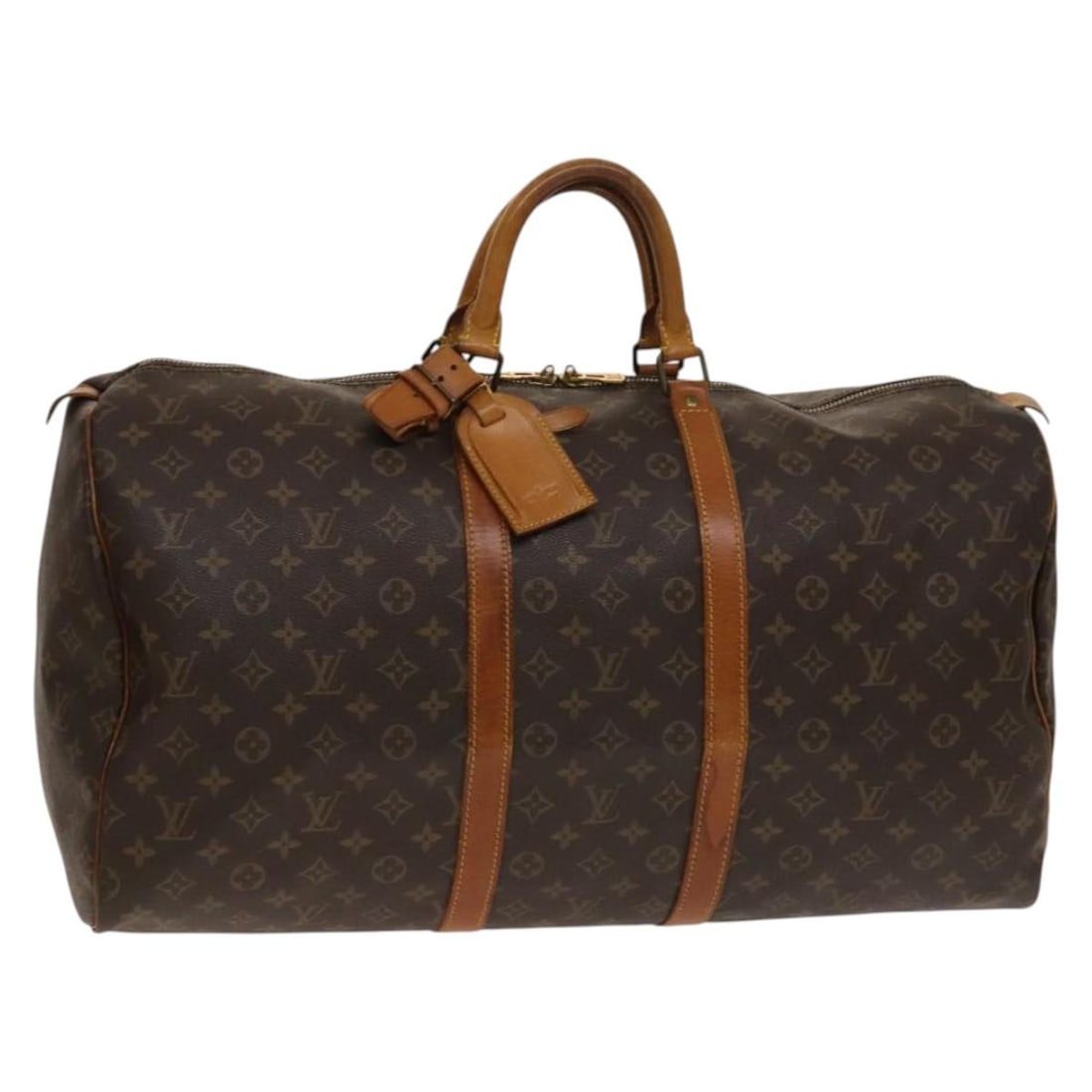 LOUIS VUITTON Monogram Keepall 55 Boston Bag M41424 Authentic: LOUIS VUITTON Monogram Keepall 55 Boston Bag M41424 Authentic This authentic Louis Vuitton Monogram Keepall 55 Boston Bag is a stylish and spacious travel companion crafted from durable Monogram Canva