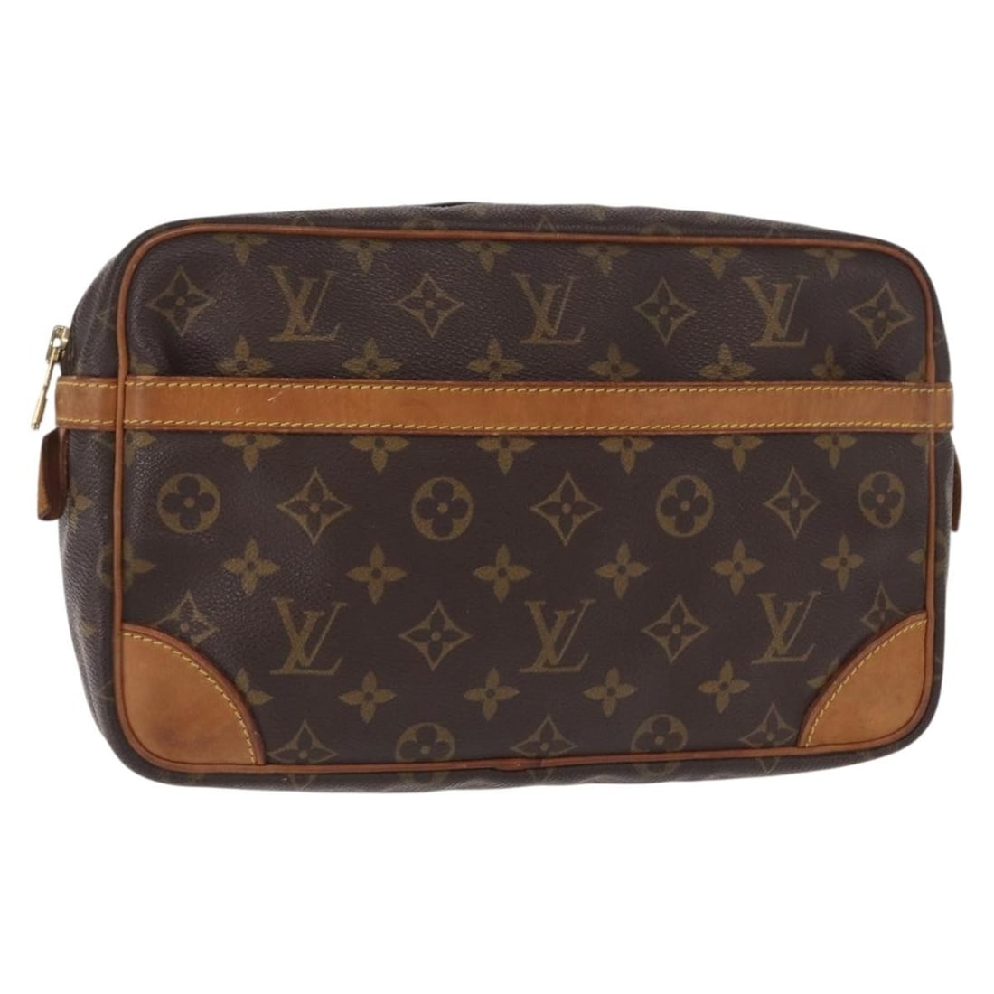 Louis Vuitton Compiegne 28 Monogram Canvas Clutch Bag M51845 France: Louis Vuitton Compiegne 28 Monogram Canvas Clutch Bag M51845 France This LOUIS VUITTON Compiegne 28 clutch bag features the signature Monogram canvas exterior in a classic brown color. Made in France,