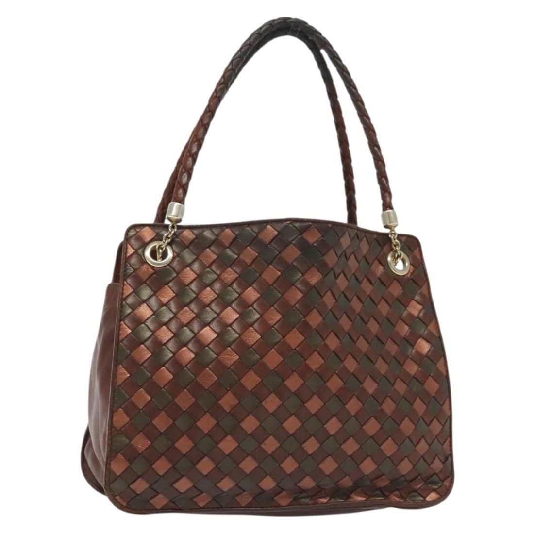 Bottega Veneta Intrecciato Leather Hand Bag Brown Made in Italy (1 of 18)