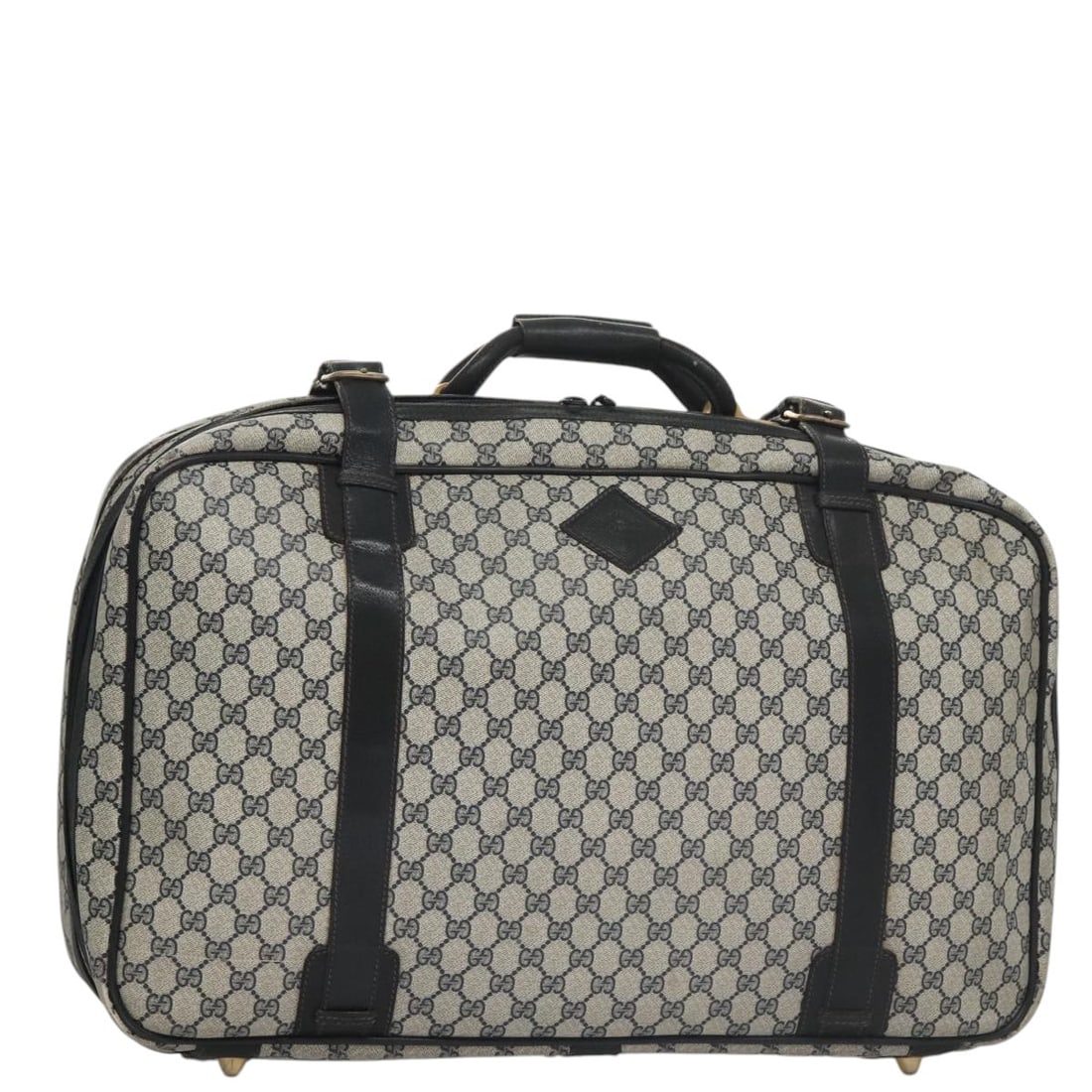 GUCCI GG Supreme Travel Case PVC Leather Navy Gold Italy (1 of 18)