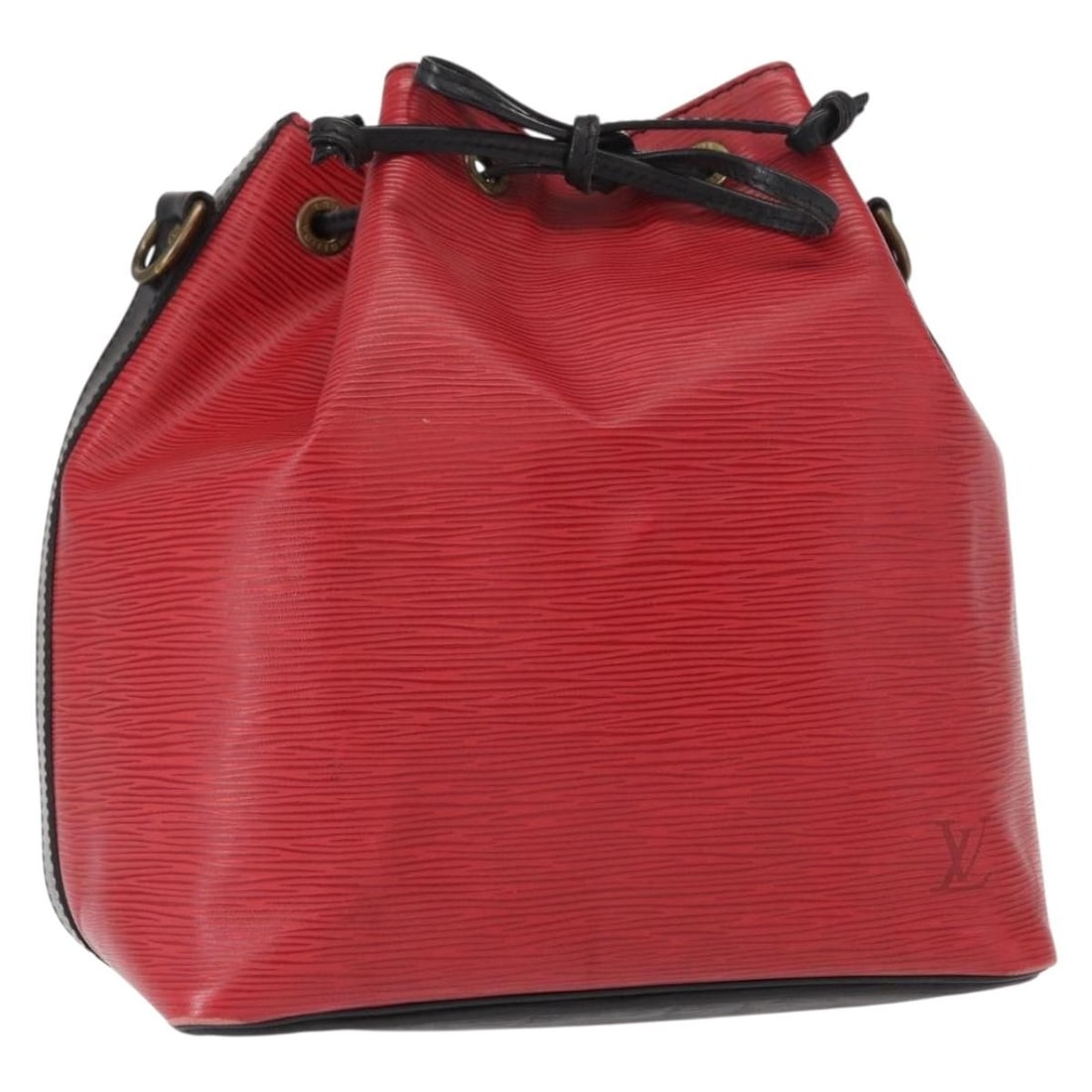 Louis Vuitton Petit Noe Bicolor Epi Leather Shoulder Bag Black Red M44017 (1 of 18)